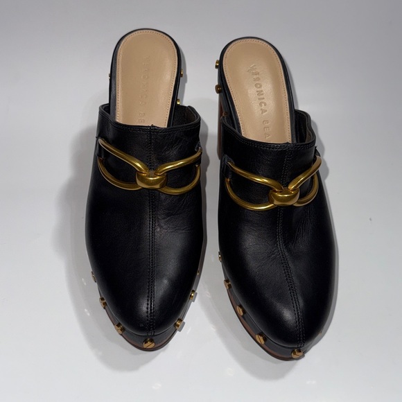 Veronica Beard Giles Leather Clogs platform horse bit size 6.5 NWOB - Picture 2 of 9